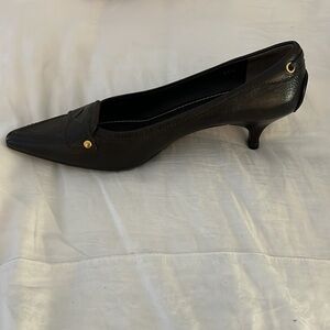 Car Shoe Women’s kitten heels brown leather 39 1/2